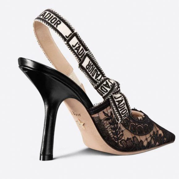 Christian Dior J' DIOR SLINGBACK PUMP in Roses Lace Embroidery - Picture 11 of 16